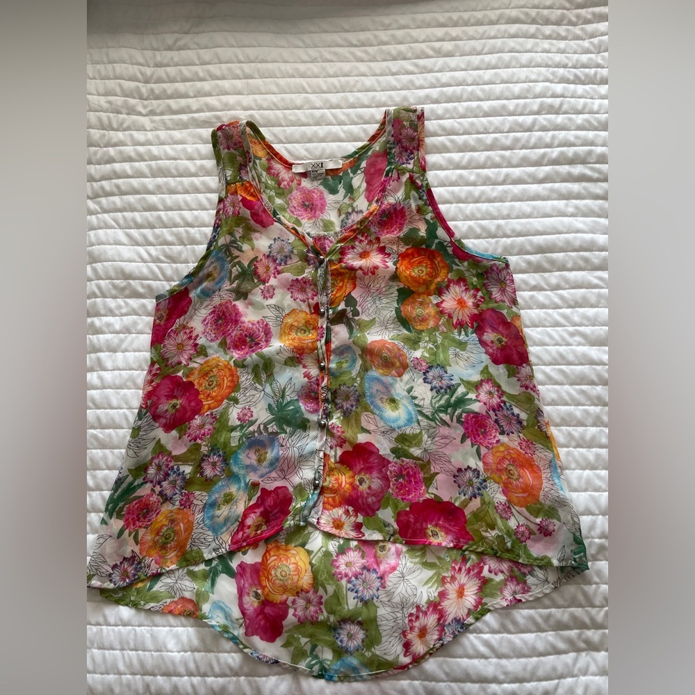 Forever 21 multicolored floral tank top